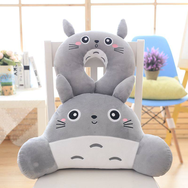 龍貓抱枕辦公室腰靠枕頭U型護頸枕大號床頭減壓靠背靠墊護腰午休在類目 牀上用品, 枕頭/枕芯/保健枕/頸椎枕中 - 來自Buy2taobao.com提供專業的淘寶代購服務