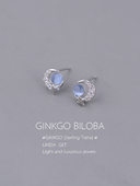 925纯银耳钉星月猫眼石小众高级轻奢耳环2023年新款 爆款 女耳饰ins