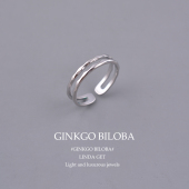 925纯银戒指双层女小众气质高级轻奢个性 开口素圈指环ins冷淡风潮