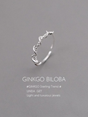 925纯银缠绕线条戒指女波浪食指戒尾戒小众2024年新款 ins刻字 爆款