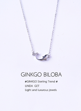 海豚项链s925清新仙气少女甜美