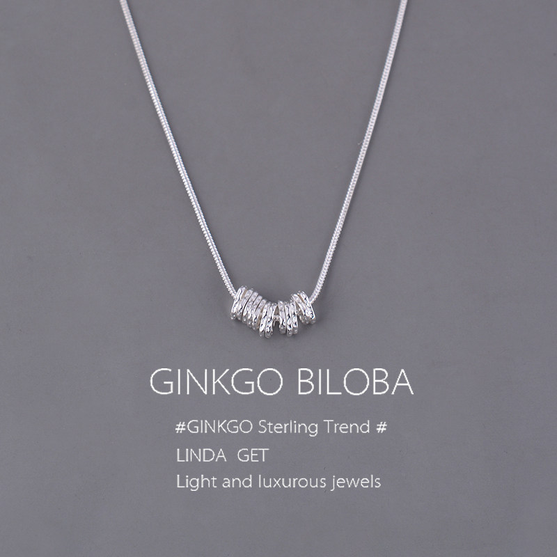 925纯银不规则碎银子项链女2025新款爆款时尚百搭锁骨链冷淡风ins