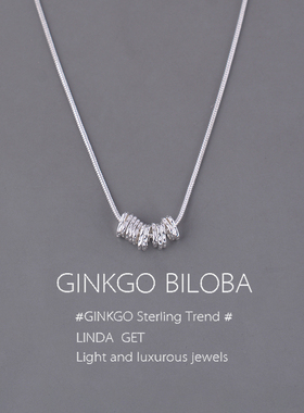 925纯银不规则碎银子项链女2025新款爆款时尚百搭锁骨链冷淡风ins