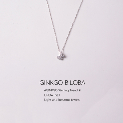 925纯银蝴蝶项链百搭女闺蜜学生