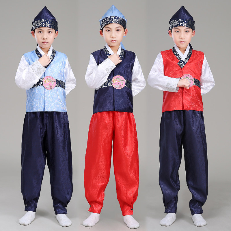 大长今传统韩国男童古装儿童韩服男孩演出服装朝鲜族小孩宝宝童装