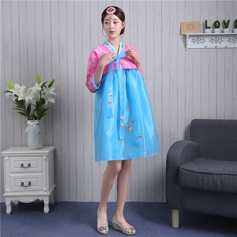 韩服摄影民族写真礼服服装裙子长裙朝鲜族舞台古装女装服饰舞蹈