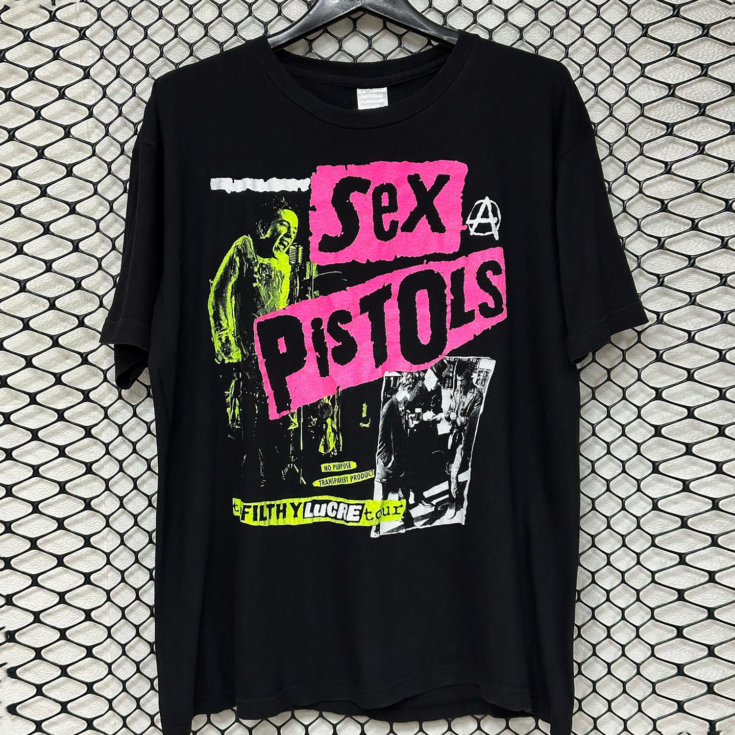 性手枪乐队美式小领口短袖T恤潮