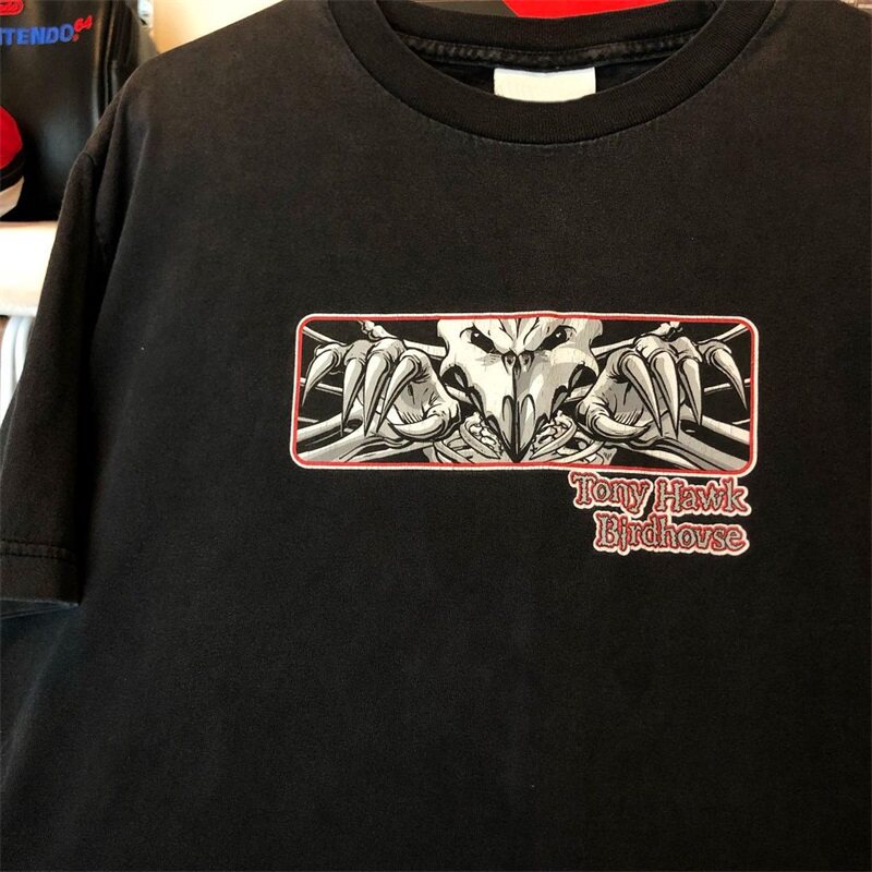 TONY HAWK BIRDHOUSE 托尼霍克滑板短袖T恤男女潮牌oversize高街