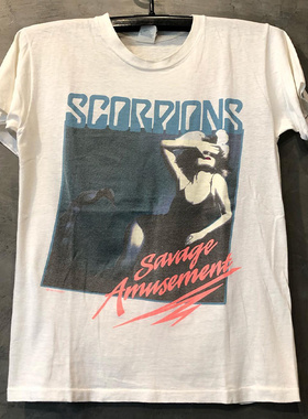 蝎子乐队Scorpions复古经典vintage金属摇滚T恤短袖宽松oversize