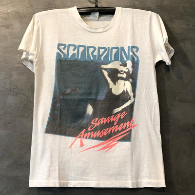 蝎子乐队Scorpions复古经典vintage金属摇滚T恤短袖宽松oversize