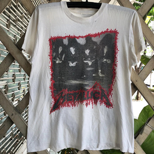 Metallica金属乐队周边趣味创意潮牌印花短袖美式vintage古着T恤