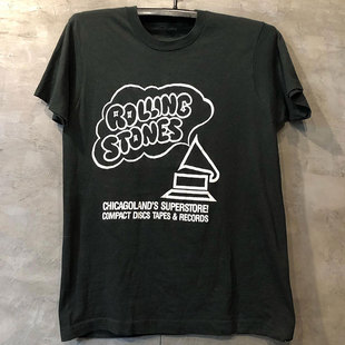 TheRollingStones滚石摇滚乐队周边经典潮牌短袖vintage重磅棉T恤