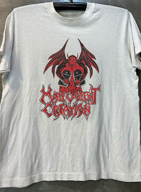 Malevolent Creation 重金属摇滚乐队暗黑风短袖vintage古着T恤潮
