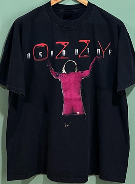 Ozzy Osbourne歌手奥兹·奥斯朋直喷印花vintage高街短袖T恤潮tee