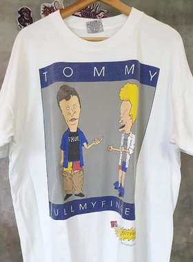 Beavis and Butt-head瘪四与大头蛋动漫周边潮流男女街头短袖T恤