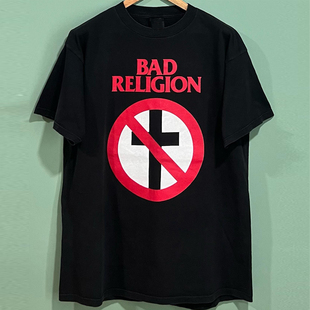 Bad Religion邪教乐队硬核摇滚短袖T恤vintage小众潮牌美式半袖男