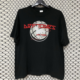 Deftones亚声调乐队说唱摇滚短袖T恤hiphop美式高街小领口半袖潮