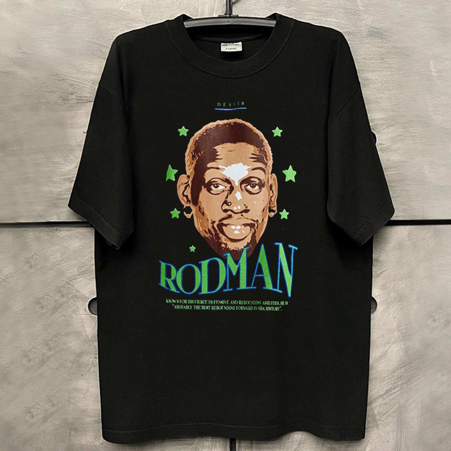 大虫罗德曼美式重磅纯棉短袖T恤