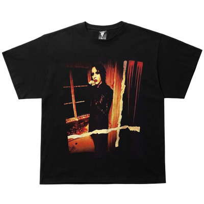 Marilyn Manson玛丽莲曼森人像高街vintage复古FOG男女短袖T恤潮