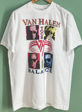 Van Halen范·海伦重金属乐队高街潮牌短袖T恤vibe氛围感美式半袖