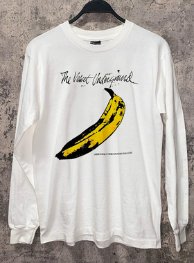 The Velvet Underground地下丝绒乐队小众香蕉涂鸦长袖情侣上衣潮
