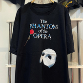 opera Kanye歌剧魅影侃爷同款 致敬Phantom 面具短袖 男女T恤潮