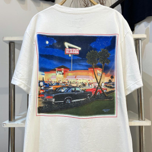 IN-N-OUT Burger日系插画ulzzang艺术感短袖男女街头潮流情侣T恤