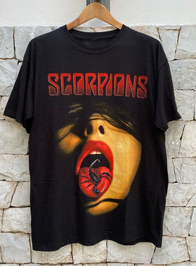 Scorpions蝎子乐队重金属摇滚亚逼风潮流短袖vintage复古男女T恤