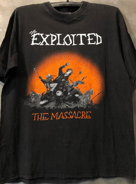 The Massacre硬核摇滚乐队周边经典潮牌短袖vintage古着重磅棉T恤
