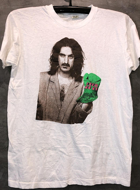 Frank Zappa弗兰克·扎帕摇滚乐吉他手人像潮牌短袖hiphop男女T恤