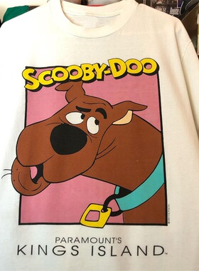 SCOOBY DOO史酷比狗欧美卡通短袖oversize高街男女重磅棉潮牌T恤