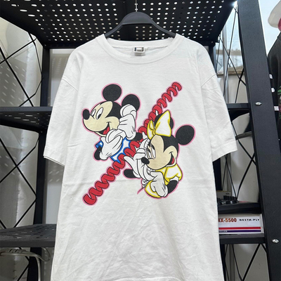 米奇米妮周边动画美式短袖T恤潮