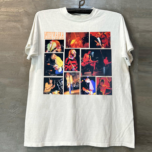 Nirvana涅槃乐队科特·柯本周边人像短袖T恤vibe美式氛围感半袖潮