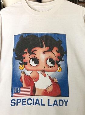 betty boop贝蒂小姐special lady卡通夏季潮牌短袖T恤男女vintage