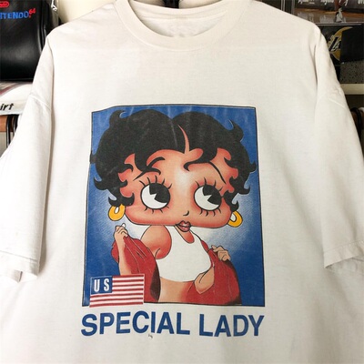 betty boop贝蒂小姐special lady卡通夏季潮牌短袖T恤男女vintage