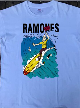 Ramones雷蒙斯乐队摇滚朋克风短袖美式vintage复古男女宽松T恤潮
