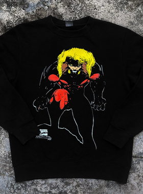 Sabretooth剑齿虎漫画慵懒风美式复古长袖vintage潮流炸街卫衣男