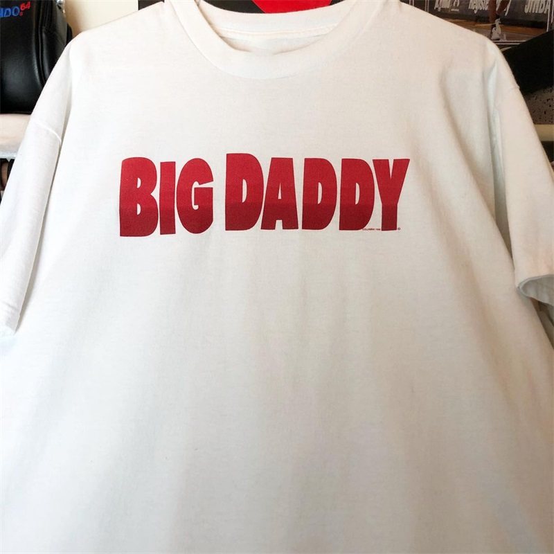 big daddy冒牌老爸字母艺术美式潮流短袖男女vintage复古宽松t恤