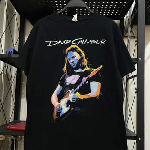 David Gilmour音乐家大卫·吉尔摩痞帅人像美式复古短袖T恤潮tee