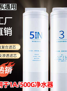 适配小米净水器滤芯1A400G/500G增强1号3in1/4in1复合2号RO反渗透
