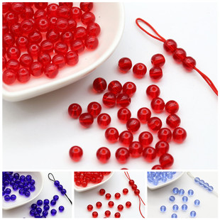 diy串珠手链项链散珠本色玻璃珠古风发簪步摇材料