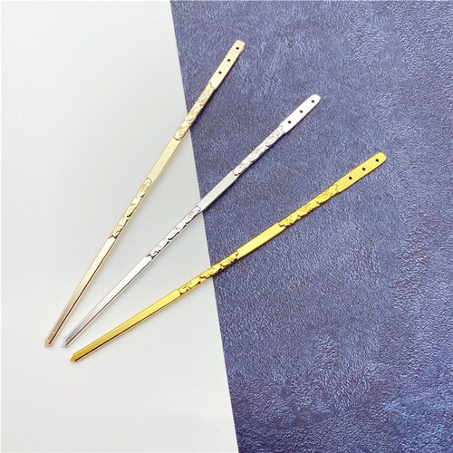 电泳保色可水洗  150MM单面压花 三孔单簪  diy手工发簪材料 - 封面