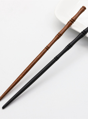 仿黑檀木175mm竹节木簪diy古风发簪步摇主体盘发材料