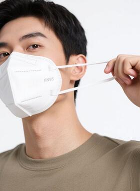 kn95口罩透气防护一次性白色防工业粉尘面罩防口水雾霾KN95囗罩
