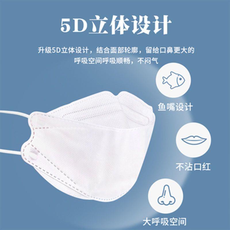 韩式KF94立体鱼嘴柳叶型四层口罩防晒男女一次性帅气防尘口罩kn95