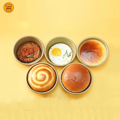 三能金色圆形乳酪小蛋糕烘焙模具