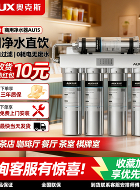 奥克斯净水器大流量商用直饮机不锈钢餐饮自来水过滤器厨房滤水器