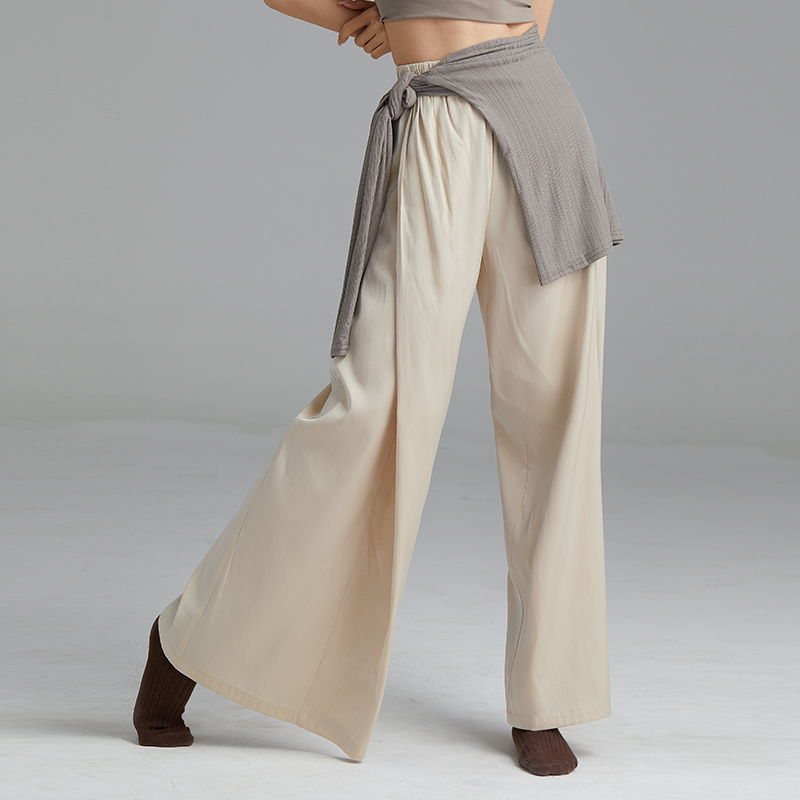 华丽独秀现代舞练功裤压褶直筒裤