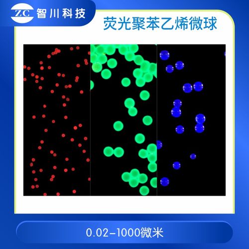 单分散聚苯乙烯荧光微球 红色/绿色/蓝色/黄色/铕荧光纳米微米