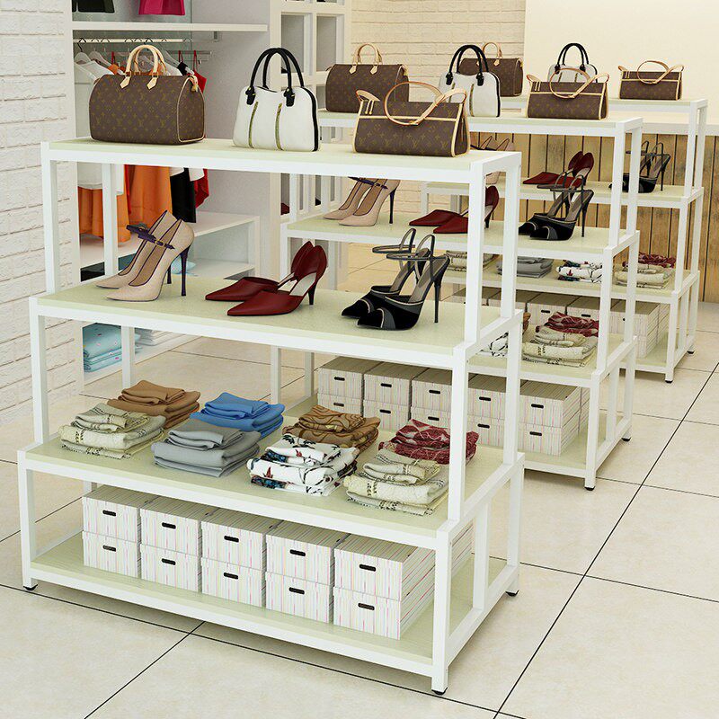 货柜化妆品展示柜童装童鞋货架文具玩具中岛柜